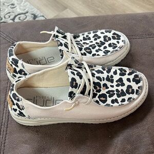 Hey Dude Cheetah Pattern Casual Shoes